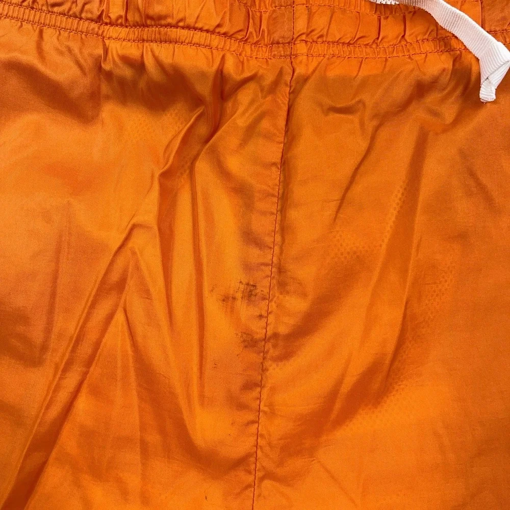 Vintage Y2K Nike Swim Trunks Men Large Orange Blue Board Shorts Spellout Adult *
